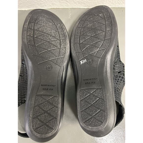 Flexus by Spring Step Black Leather Three buckle Wedge Slingback Sandal 9.5 / 40 - Picture 7 of 8